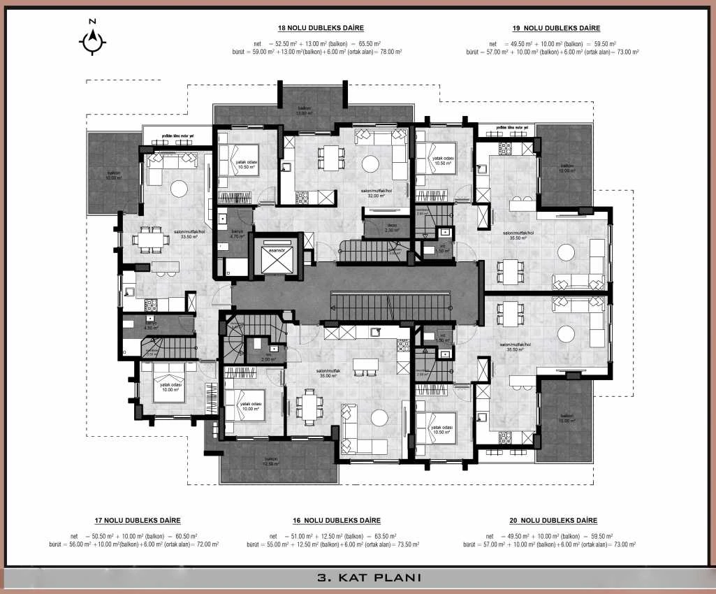 housebind Аланияның орталығындағы тұрғын үй кешені