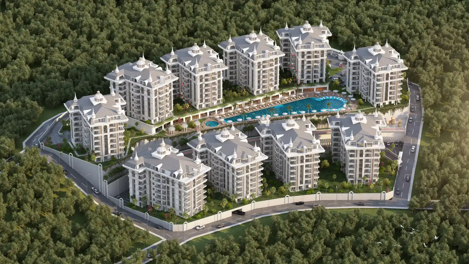 housebind Чиплакли/Alanya аймағындағы үлкен люкс жобасы