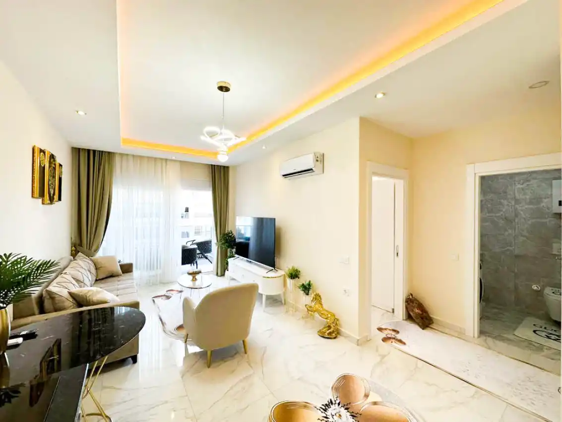housebind Кестелдегі үлкен кешенде жиһазбен бірге 1+1 пәтер