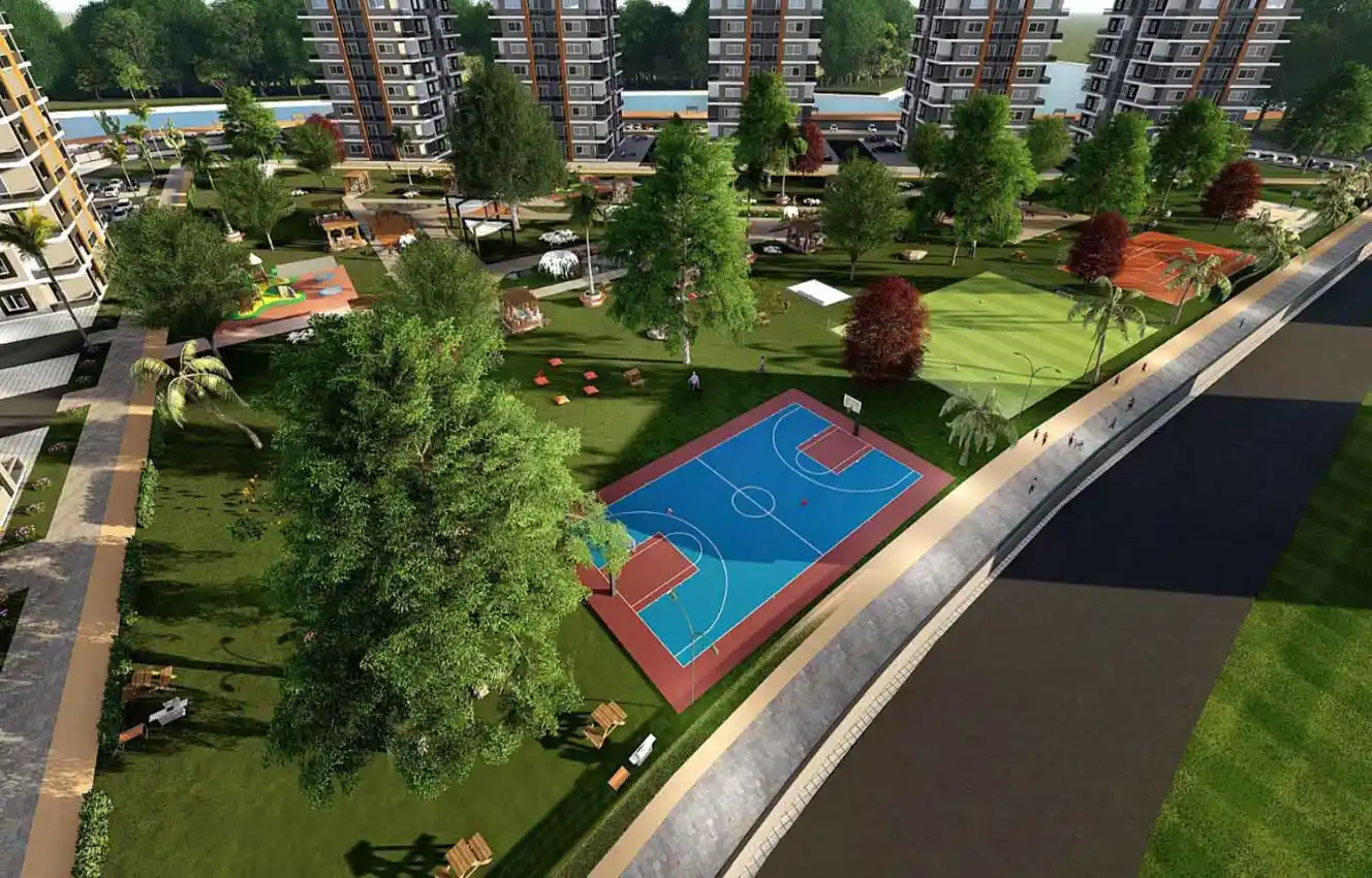 housebind Өзінің абаттандырылған аумағы бар кешен