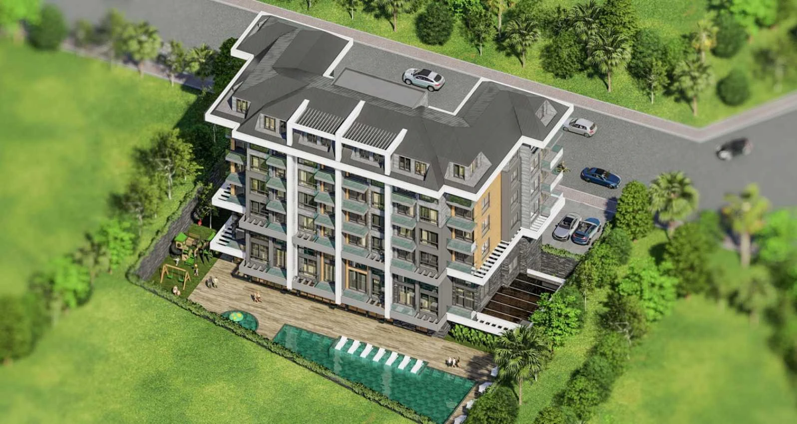 housebind Каргичак, Аланиядағы теңіз және табиғат көрінісі бар резиденция