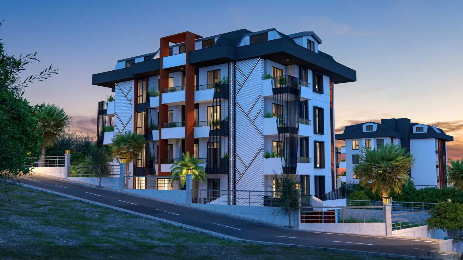 housebind Аланияның орталығындағы тұрғын үй кешені