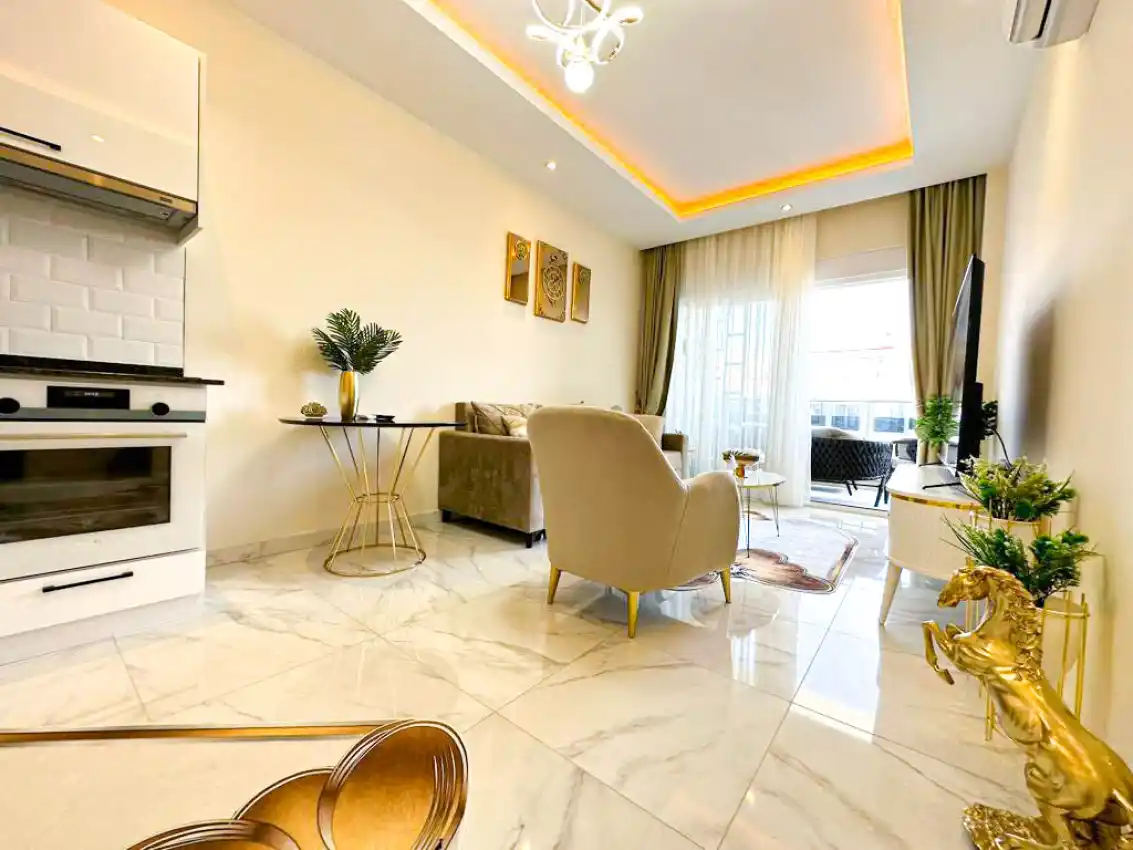 housebind Кестелдегі үлкен кешенде жиһазбен бірге 1+1 пәтер