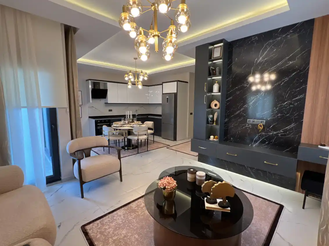 housebind Махмуттардың орталығындағы стильді жаңа дуплекс 2+1