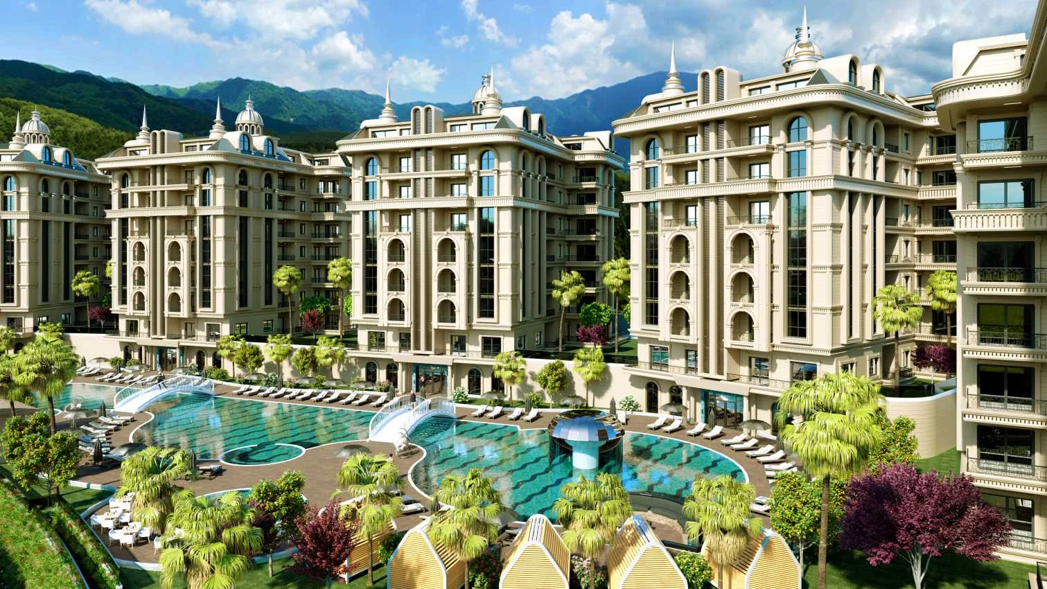 housebind Чиплакли/Alanya аймағындағы үлкен люкс жобасы