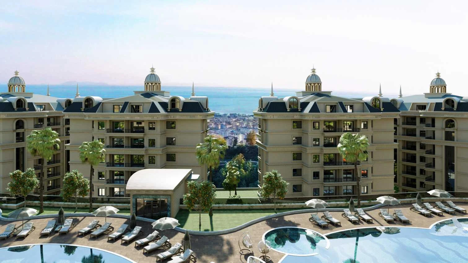housebind Чиплакли/Alanya аймағындағы үлкен люкс жобасы