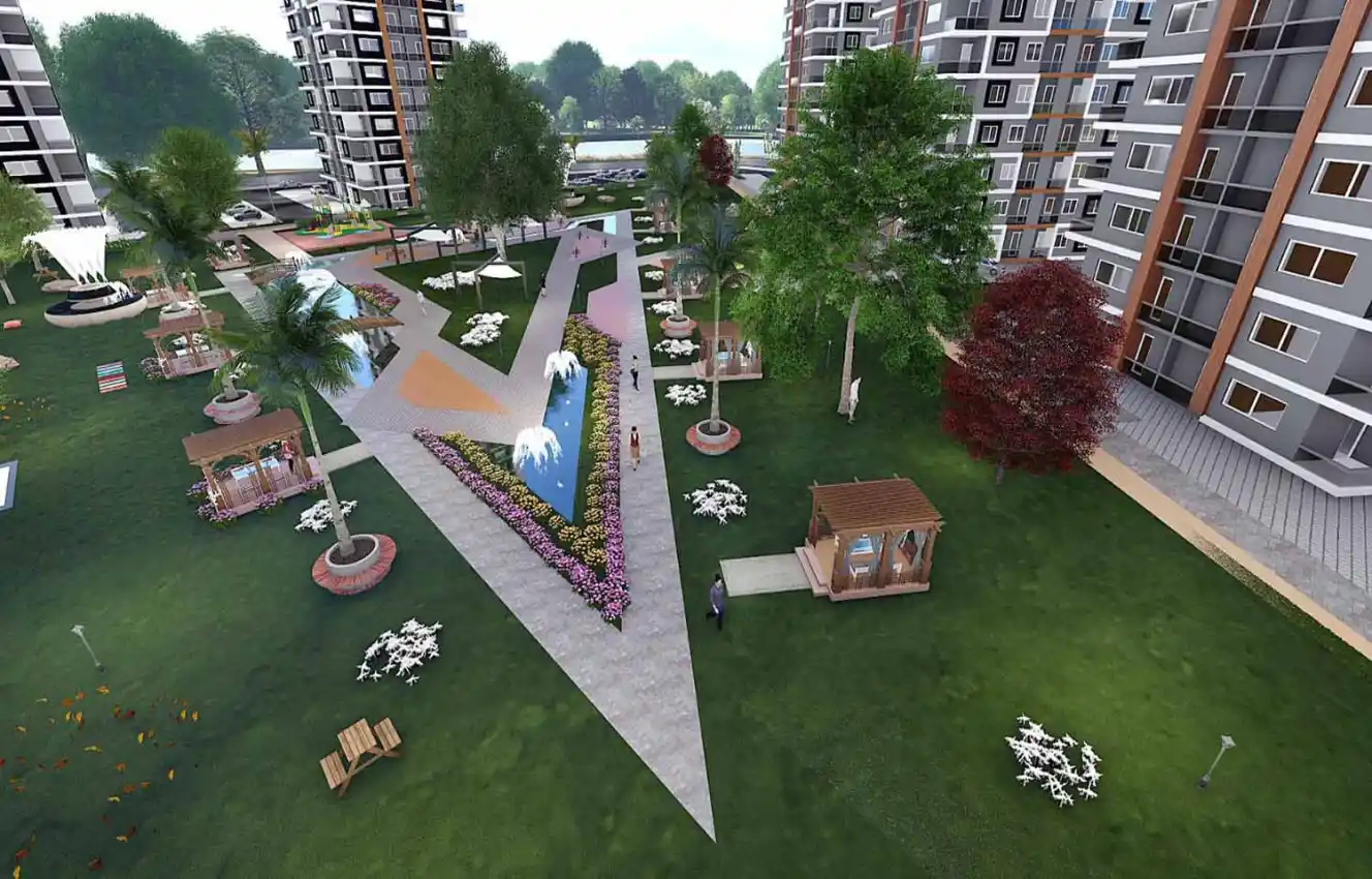 housebind Өзінің абаттандырылған аумағы бар кешен