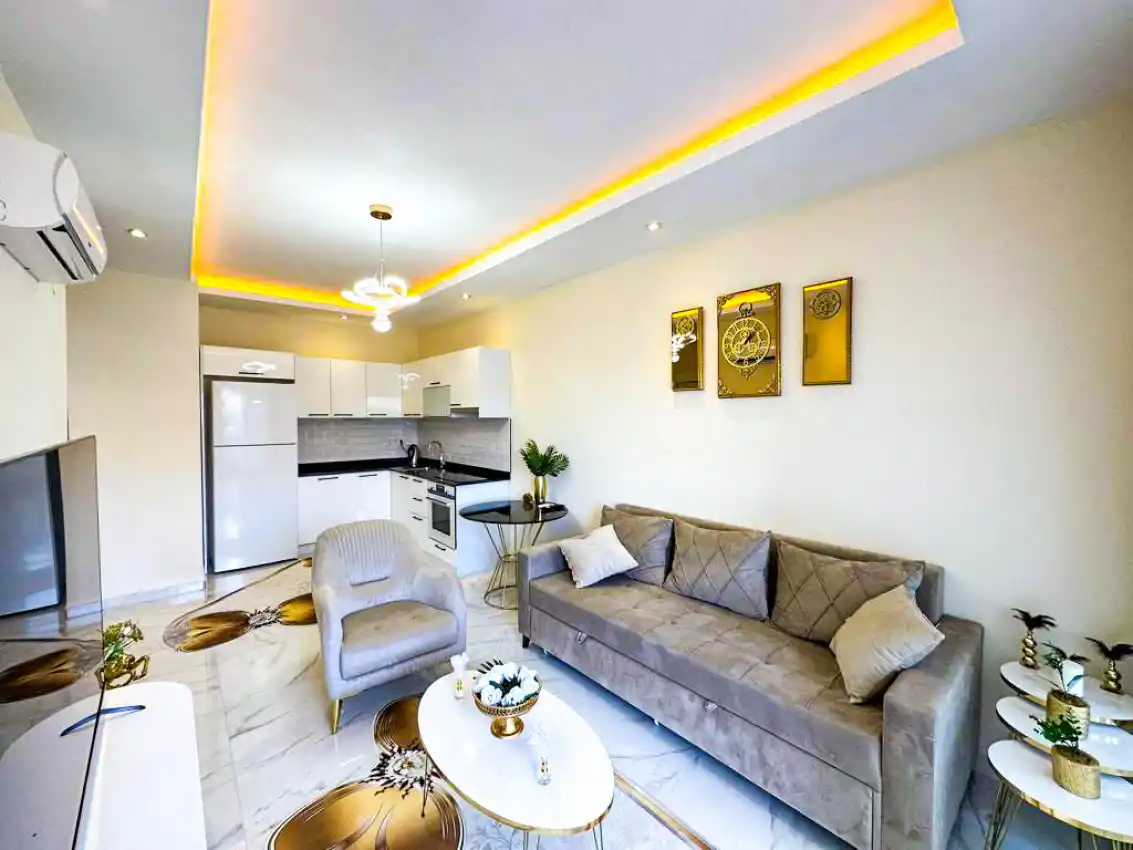 housebind Кестелдегі үлкен кешенде жиһазбен бірге 1+1 пәтер