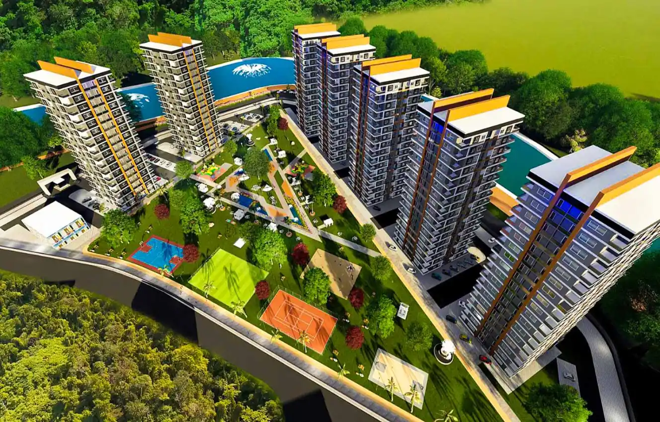 housebind Өзінің абаттандырылған аумағы бар кешен