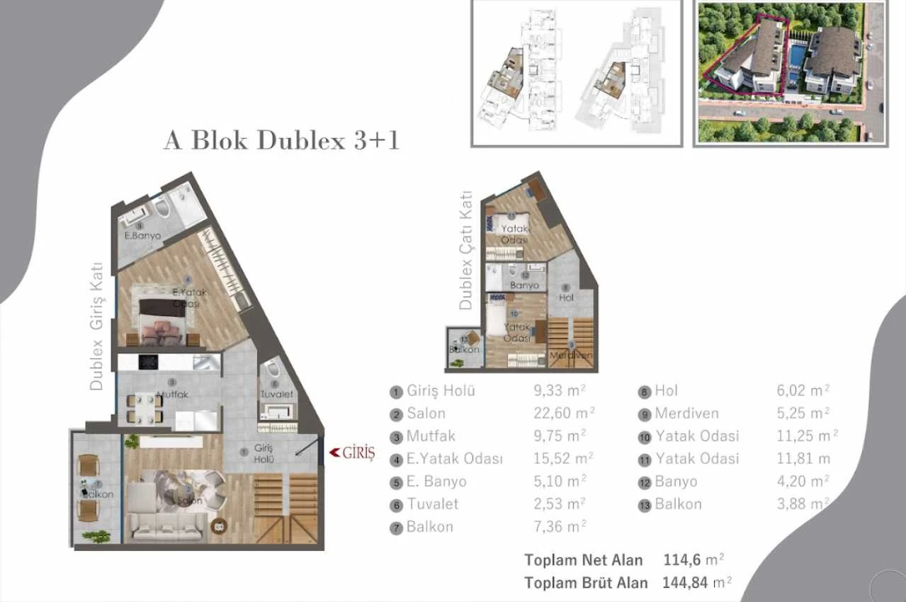 housebind Кең пәтерлер 1+1,2+1,2+1 Дуплекс, 3+1 Дуплекс Анталия / Муратпаса