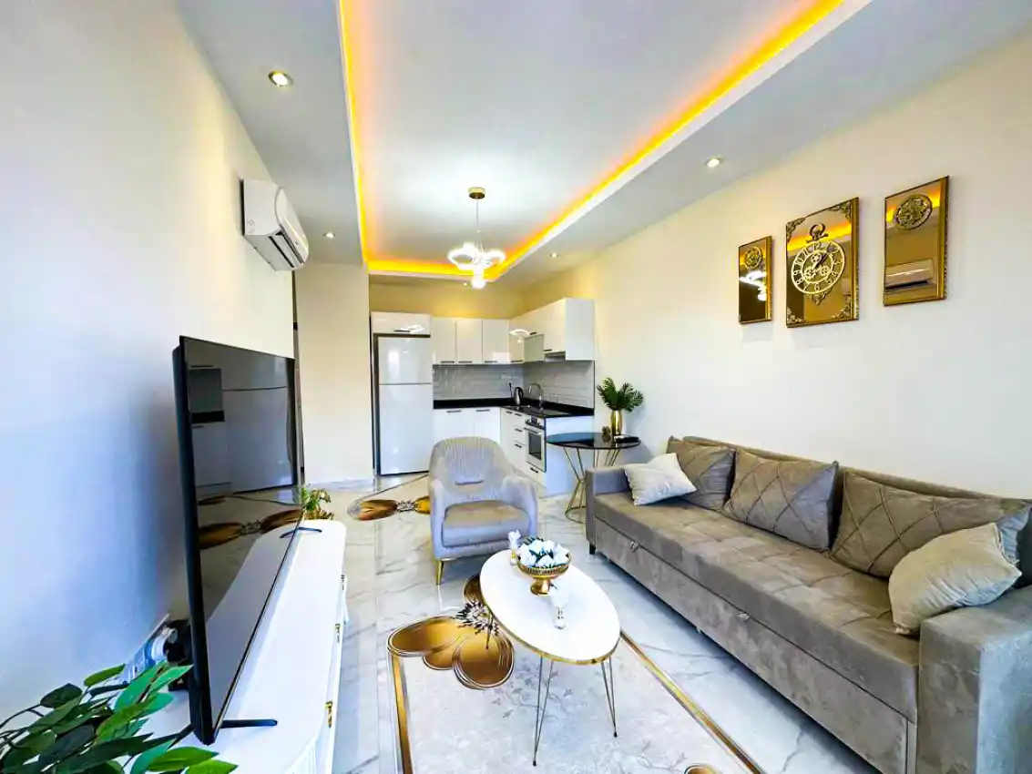 housebind Кестелдегі үлкен кешенде жиһазбен бірге 1+1 пәтер