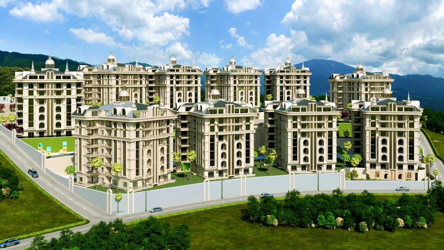 housebind Чиплакли/Alanya аймағындағы үлкен люкс жобасы