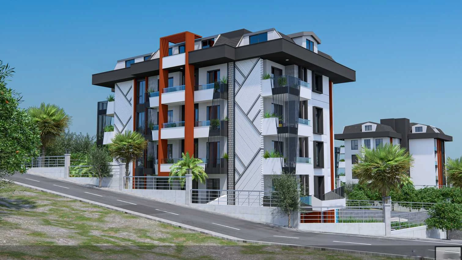 housebind Аланияның орталығындағы тұрғын үй кешені